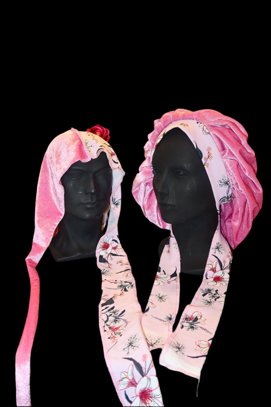 Pink bonnet & durag