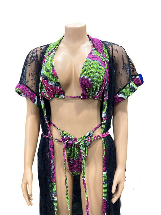 Naija Alpine 3 piece swimsuit set🇳🇬