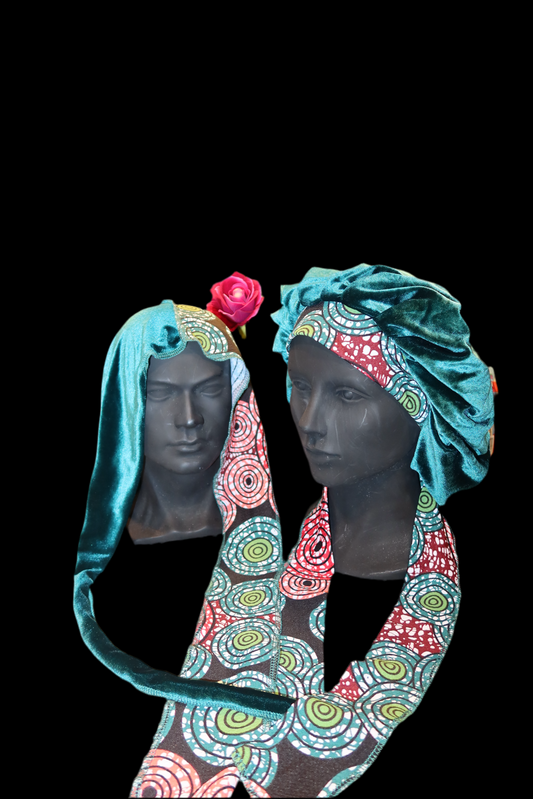 Teal Bonnet & Durag