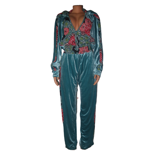 Teal 2 piece Jumpsuit set